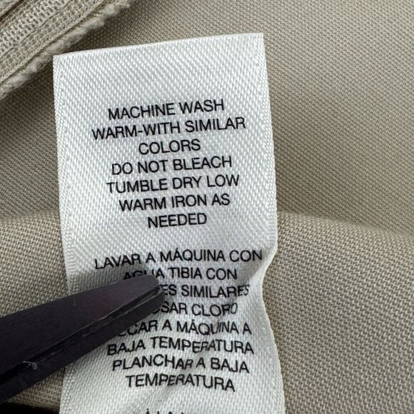 Chico's Sz 1 Pants Womens US 8 Tan Side Zip Trousers Ankle Length Crop Split Hem - Picture 5 of 10